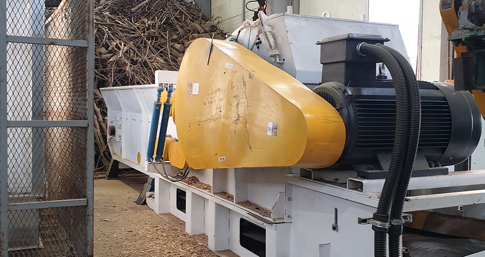 Astilladora de madera de tambor en Corea del Sur